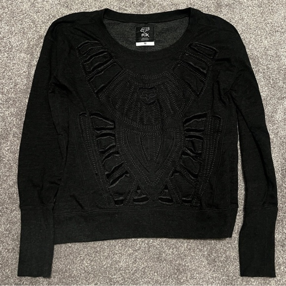 Fox Black Sweater Size Medium